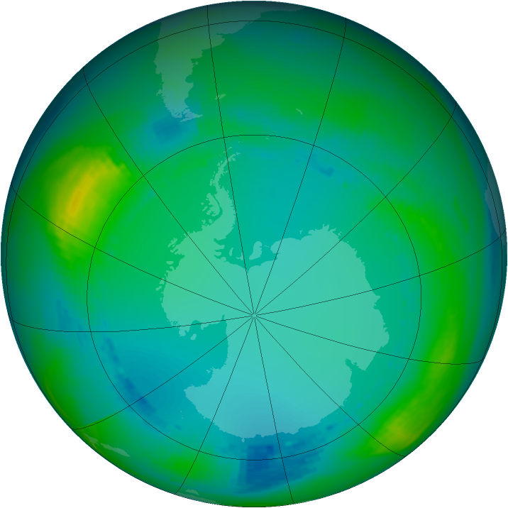 Ozone Map 1991-07-21